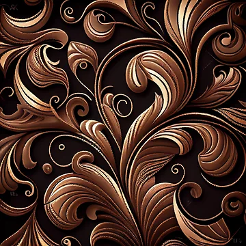 Vorschaubild zum Design Elegant Cartoon Bold Brown Classic Latin Pattern Digital Painting von CodeAndColors