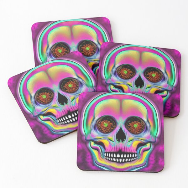 Item preview, Rainbow psychedelic skull designed and sold by BiTdeH.