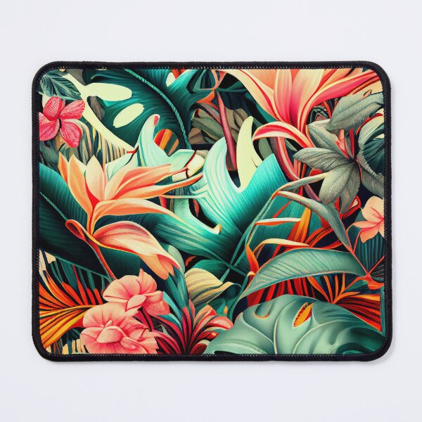 Artikelvorschau, Dense Dazzling Pale Aggressive Tropical Pattern Digital Painting entworfen und verkauft von CodeAndColors.