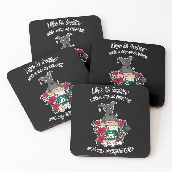 Item preview, greyhound cubpuccino - Life is better with a cup of coffe and my Greyhound designed and sold by Rainorchid.