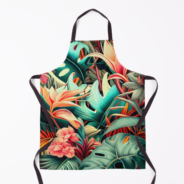 Item preview, Dense Dazzling Pale Aggressive Tropical Pattern Digital Painting designed and sold by CodeAndColors.