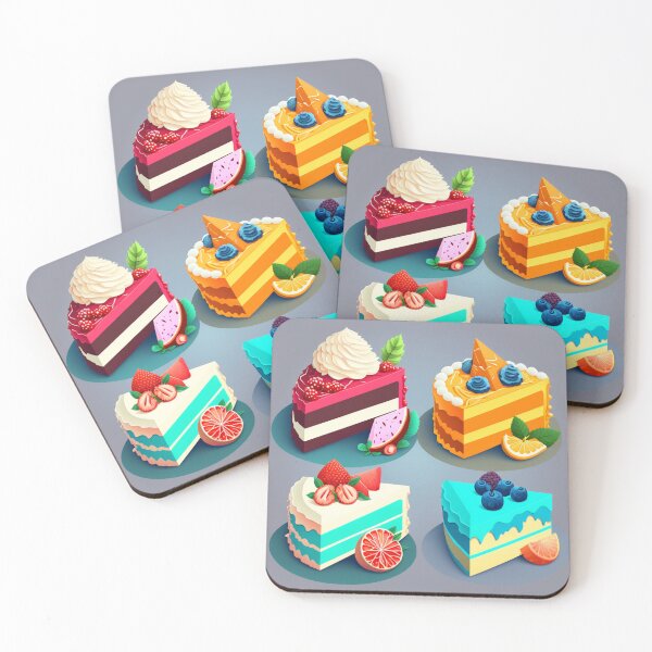 Item preview, Cake Slices and Fruits designed and sold by AxeWave.