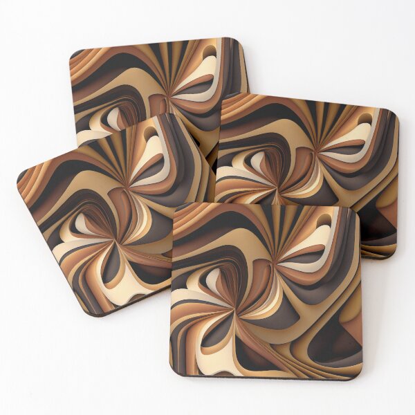 Item preview, Contemporary Ceramic Brown Energetic Contemporary Pattern Digital Painting designed and sold by CodeAndColors.