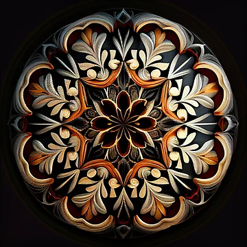 Vorschaubild zum Design Energetic Baroque Elegant Circular Transitional Pattern Digital Painting von CodeAndColors