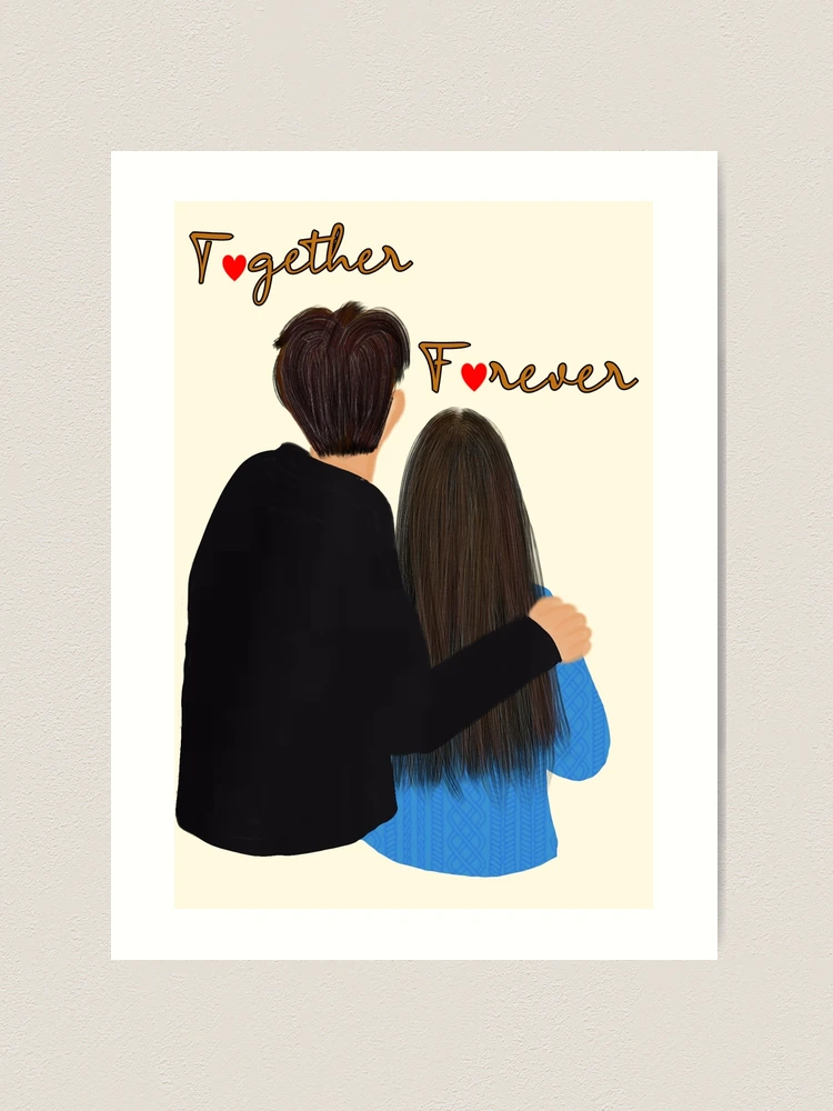 Forever Couple Gift Illustration - Couples Gift Ideas – OhHappyPrintables