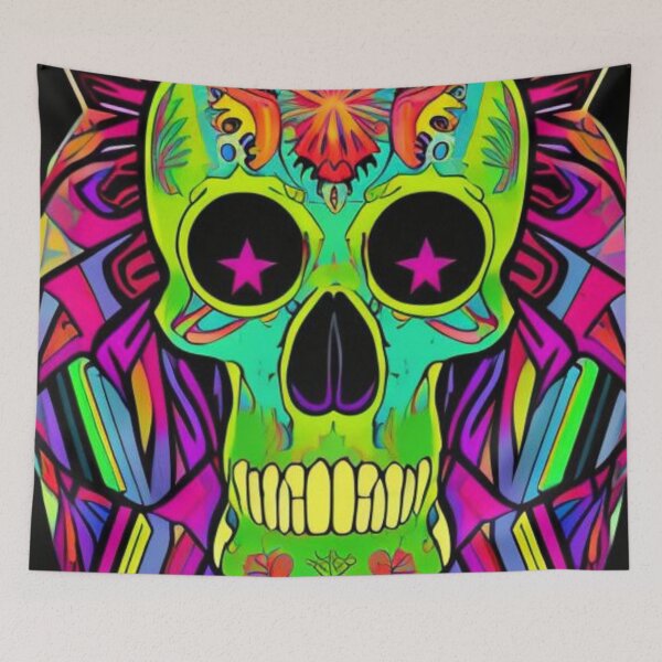 Item preview, Calavera multicolor designed and sold by BiTdeH.