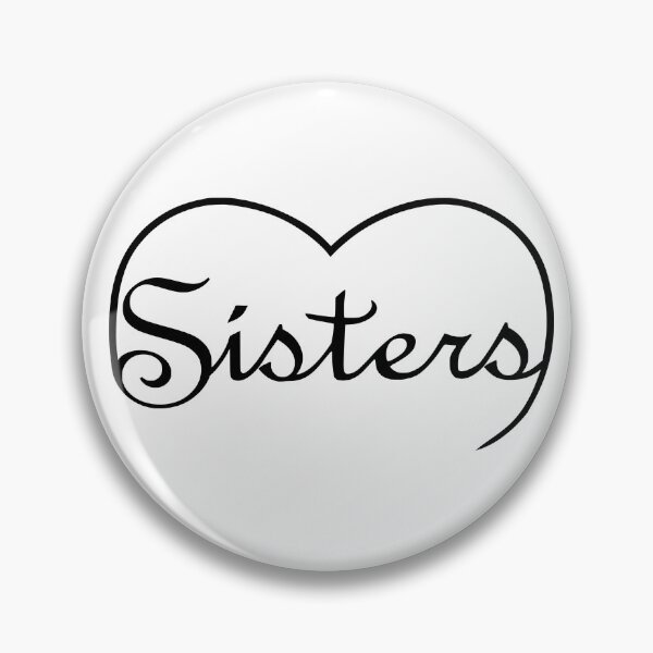 Item preview, Sisters are Love heart – in black designed and sold by SunnyDazDesign.