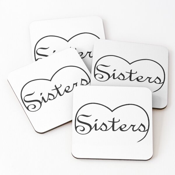 Item preview, Sisters are Love heart – in black designed and sold by SunnyDazDesign.
