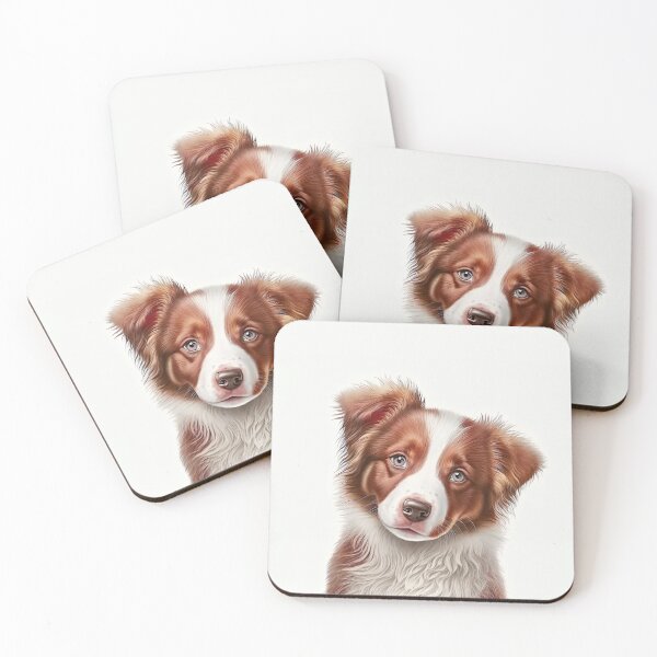 Item preview, Red Merle Border Collie puppy designed and sold by DigitalRiggs.