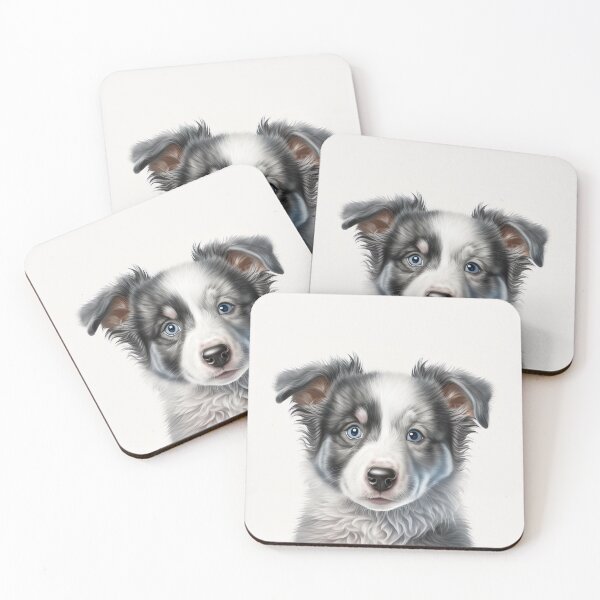 Item preview, Blue Merle Border Collie Puppy designed and sold by DigitalRiggs.