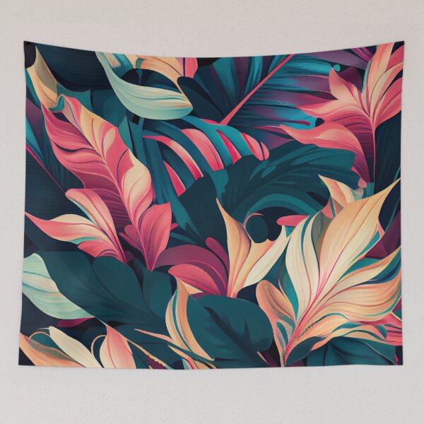 Item preview, Artistic Dynamic Dazzling Delicate Tropical Pattern Digital Painting designed and sold by CodeAndColors.