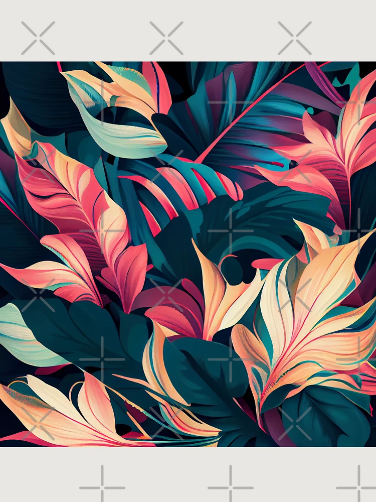 Thumbnail 6 von 6, Premium Oversized Pullover, Artistic Dynamic Dazzling Delicate Tropical Pattern Digital Painting designt und verkauft von CodeAndColors.