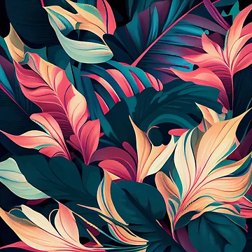 Vorschaubild zum Design Artistic Dynamic Dazzling Delicate Tropical Pattern Digital Painting von CodeAndColors