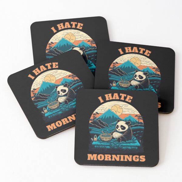 Item preview, New Panda-I Hate Mornings designed and sold by letsgetinspired.
