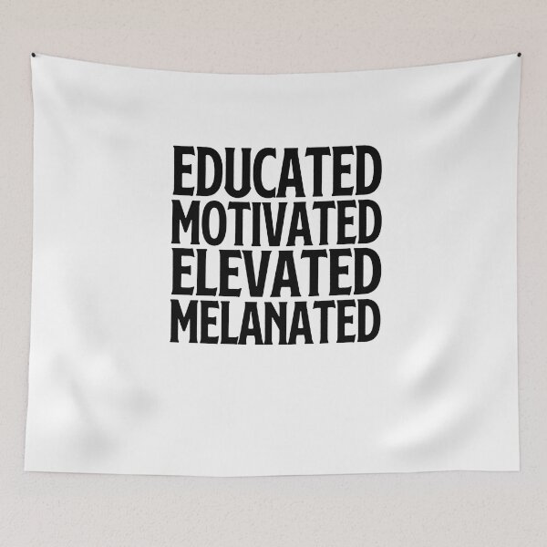 Item preview, Educated Motivated Elevated Melanated  Black History Month Essential T-Shirt  designed and sold by Saisaye.