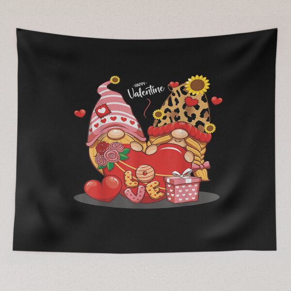 Item preview, Happy Valentines Day Gnomes with Leopard Sunflower Valentine T-Shirt designed and sold by Baron-Hagen.