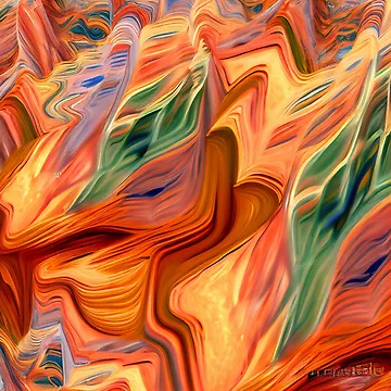 Vorschaubild zum Design Impressionist Formal Energetic Three Dimensional Desert Modern Pattern Digital Painting von CodeAndColors
