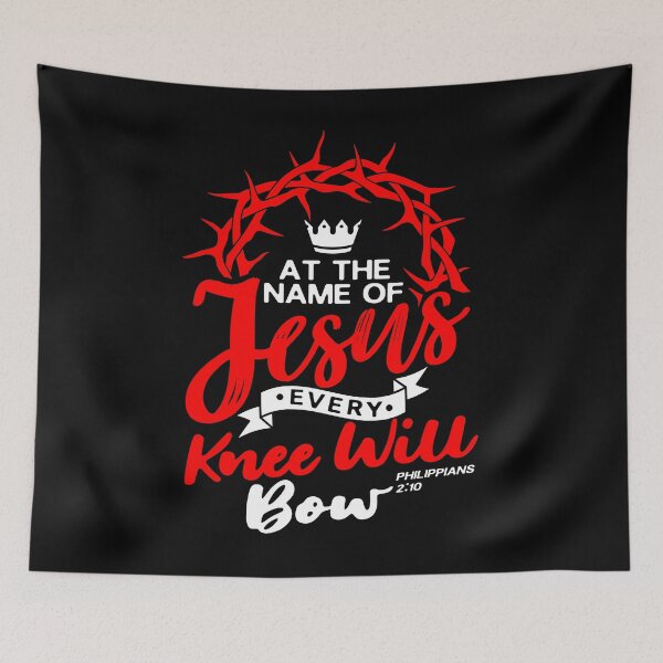 Item preview, At The Name Of Jesus EVERY KNEE WILL BOW - Philippians 2:10 designed and sold by plushism.