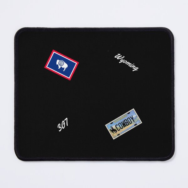 Item preview, Wyoming Flag License Plate and 307 Pattern - Available on Stickers Socks Mugs and More  designed and sold by Dude  Stuff.