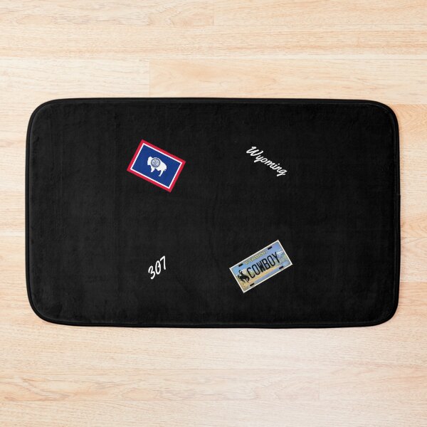 Item preview, Wyoming Flag License Plate and 307 Pattern - Available on Stickers Socks Mugs and More  designed and sold by Dude  Stuff.
