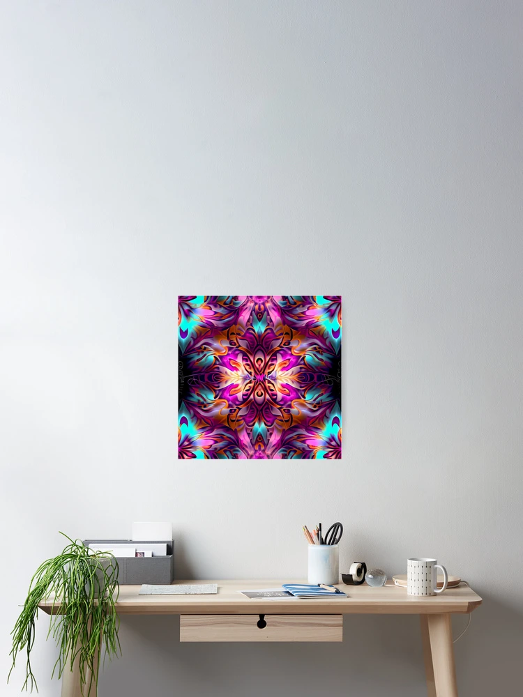 Thumbnail 2 von 3, Poster, Cool Dreamy Elegant Vivid Transitional Pattern Digital Painting designt und verkauft von CodeAndColors.