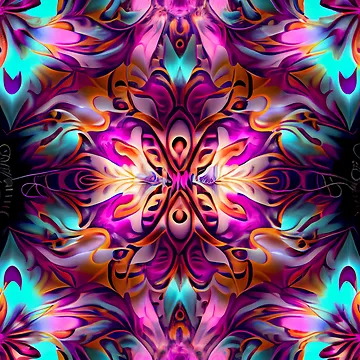 Imagen de la obra Cool Dreamy Elegant Vivid Transitional Pattern Digital Painting de CodeAndColors