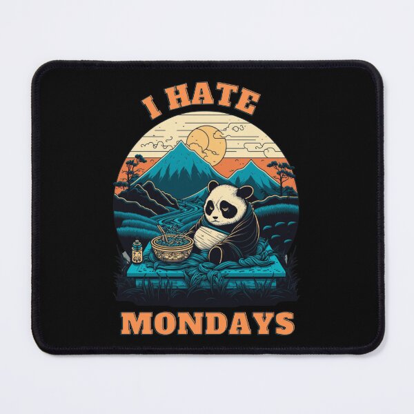 Item preview, New Panda-I Hate Mondays designed and sold by letsgetinspired.