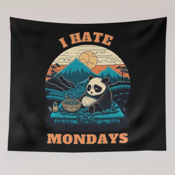 Item preview, New Panda-I Hate Mondays  designed and sold by letsgetinspired.