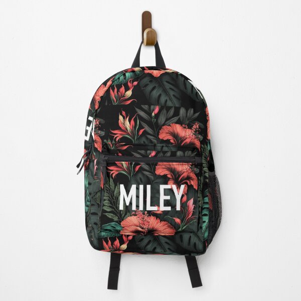 Item preview, The word Miley on a dark red flowers background designed and sold by Simone Davino.