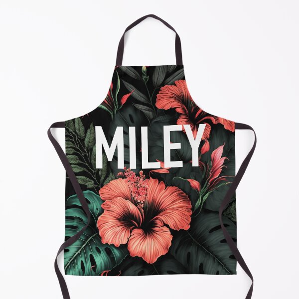 Item preview, The word Miley on a dark red flowers background designed and sold by Simone Davino.