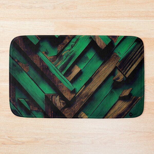 Item preview, Green Saturated Muted Wood Irregular Industrial Pattern Digital Painting designed and sold by CodeAndColors.
