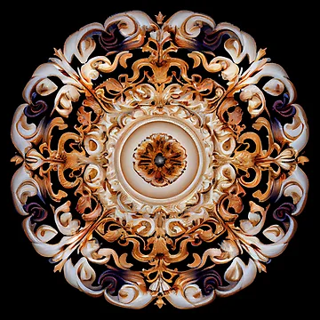 Vorschaubild zum Design Energetic Baroque Elegant Circular Transitional Pattern Digital Painting von CodeAndColors