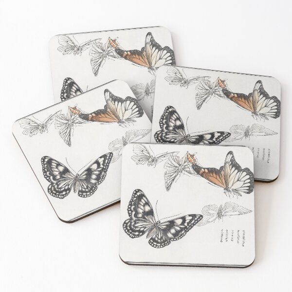 Item preview, Butterflies illustration from Churui Gafu (1910) designed and sold by Gallery-Wending.