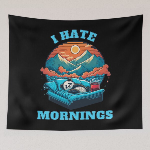 Item preview, New Panda-I Hate Mornings  designed and sold by letsgetinspired.