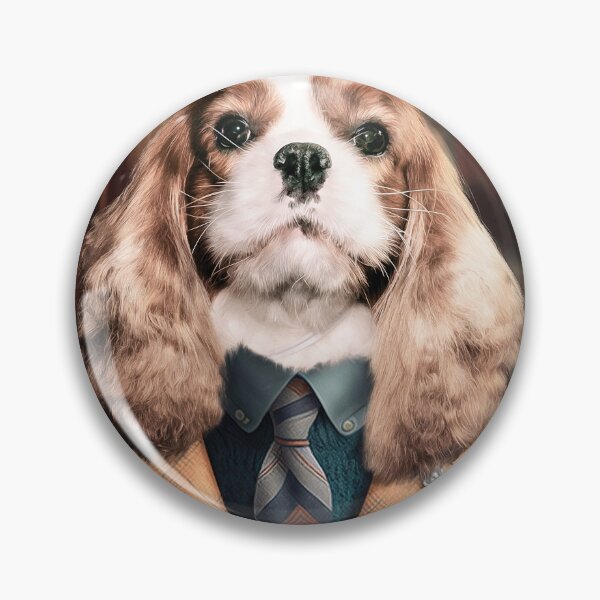 Item preview, Employee of the month - Dog in a color suit at work. Custom pet portrait designed and sold by PimpMyPet.