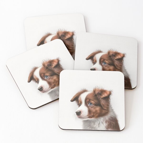 Item preview, Red Merle Border Collie Puppy designed and sold by DigitalRiggs.