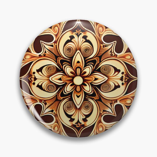 Artikelvorschau, Elegant Cartoon Bold Brown Classic Latin Pattern Digital Painting entworfen und verkauft von CodeAndColors.
