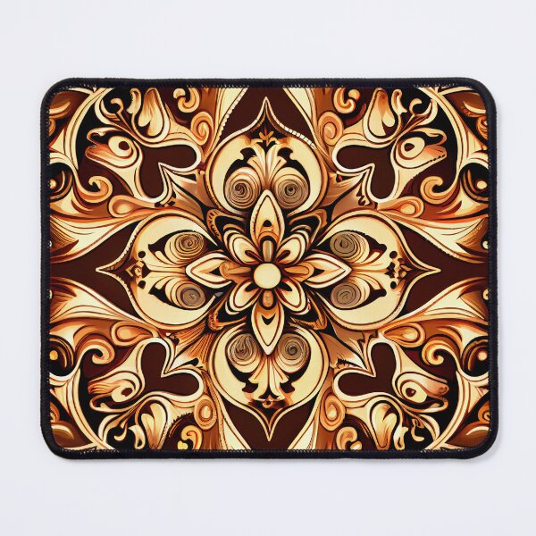 Artikelvorschau, Elegant Cartoon Bold Brown Classic Latin Pattern Digital Painting entworfen und verkauft von CodeAndColors.