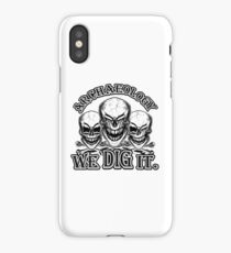 Funny Archaeology Skulls: We Dig It iPhone Case