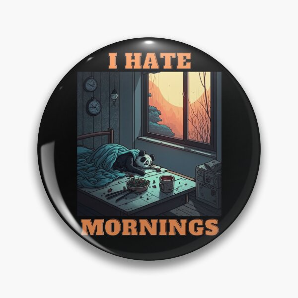 Item preview, New Panda-I Hate Mornings  designed and sold by letsgetinspired.
