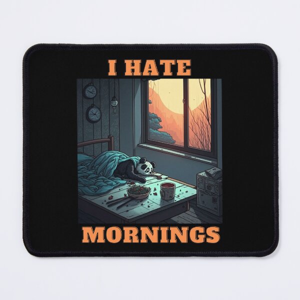 Item preview, New Panda-I Hate Mornings designed and sold by letsgetinspired.