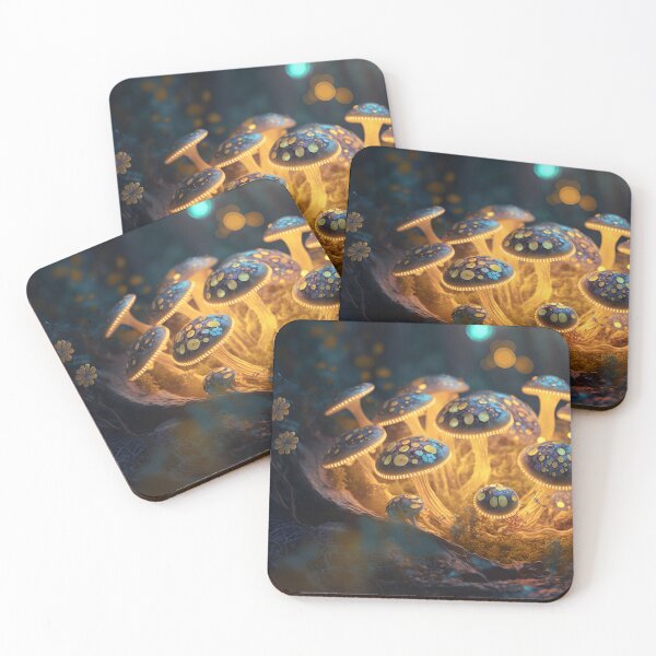 Item preview, Glowing mushrooms 10 designed and sold by Red Witch Art.