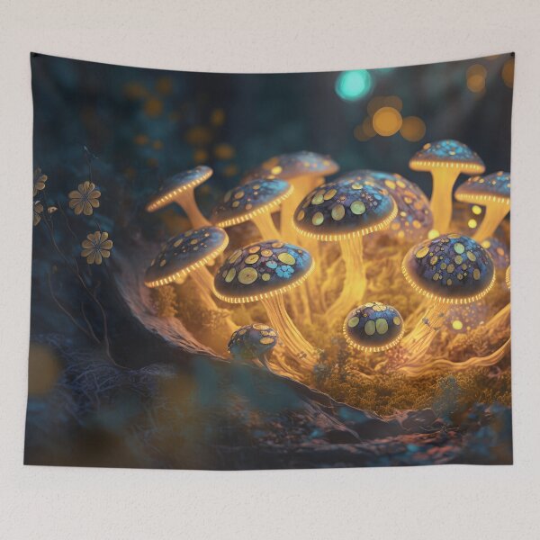 Item preview, Glowing mushrooms 10 designed and sold by Red Witch Art.