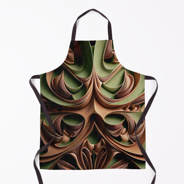 Artikelvorschau, Brown Grand Green Three Dimensional Maximalist Pattern Digital Painting entworfen und verkauft von CodeAndColors.