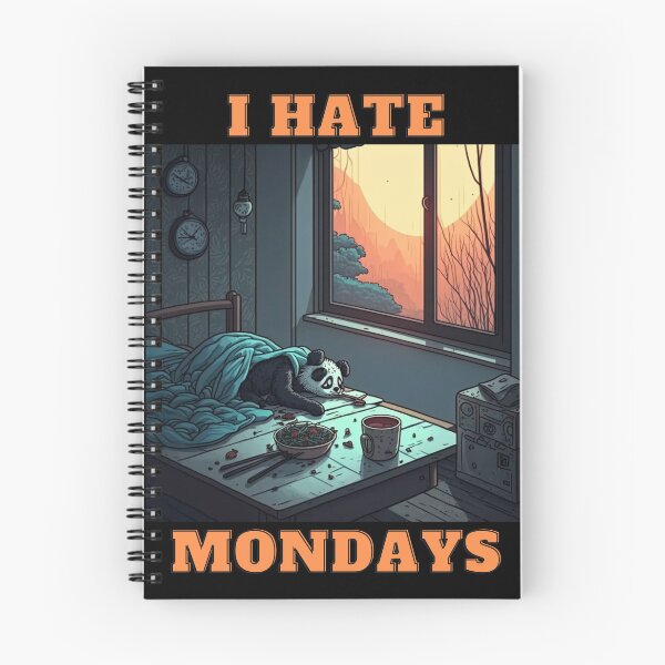 Item preview, New Panda-I Hate Mondays  designed and sold by letsgetinspired.