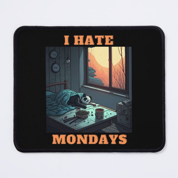 Item preview, New Panda-I Hate Mondays designed and sold by letsgetinspired.