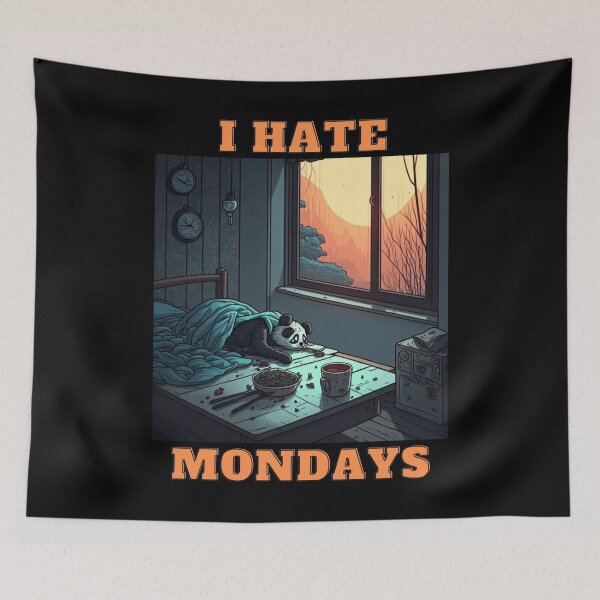 Item preview, New Panda-I Hate Mondays  designed and sold by letsgetinspired.