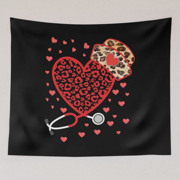 Item preview, Girls Women Nurses Valentines Day Hearts Stethoscope designed and sold by CoolCreative.