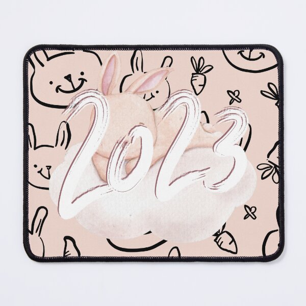 Item preview, Welcome to 2023 rabbit years with pastel backgrounds designed and sold by GREENTAGs.