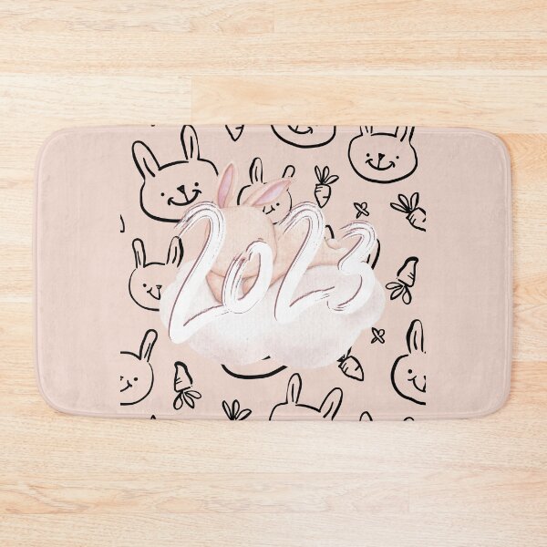 Item preview, Welcome to 2023 rabbit years with pastel backgrounds designed and sold by GREENTAGs.